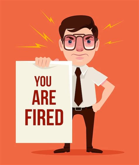 You are fired. angry boss. flat cartoon | Premium Vector