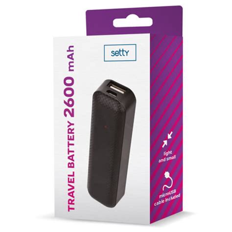 Setty Power Bank Mah Mini Black Powerbanks Tel E Shop Cy