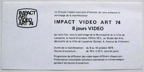 Impact Art Video Art Lomholt Mail Art Archive