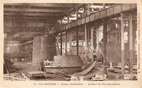 Le Creusot Usines Schneider Atelier De Chaudronnerie Carte