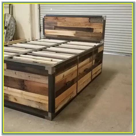 Reclaimed Wood Platform Bed With Storage - Bedroom : Home Decorating ...