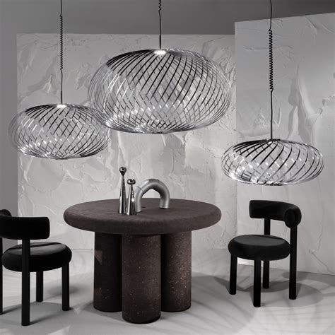 Tom Dixon Spring Large Hängelampe Ø 95 cm chrom Lampenwelt ch