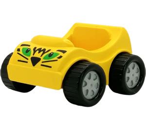 Duplo Car With Tiger Face And Yellow Wheels Brick Owl Lego Marketplace