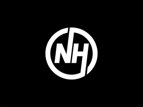 Premium Vector The Logo Of The Country Nh On A Black Background