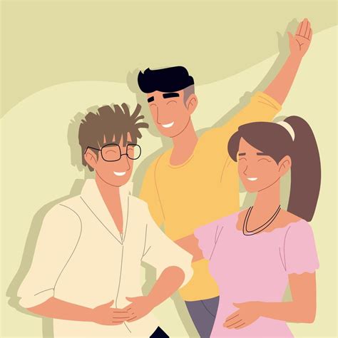 Woman Men Friends 2518816 Vector Art At Vecteezy