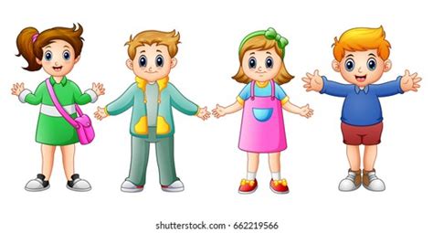 Happy School Kids Cartoon Stock Illustration 662219581 | Shutterstock