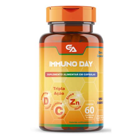 Vitamina D3 2000UI Vit C 1000mg Zinco 20mg Immuno Day