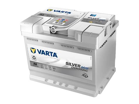 Varta A8 Silver Dynamic AGM xEV 12V 60Ah 680A käynnistysakku Adita