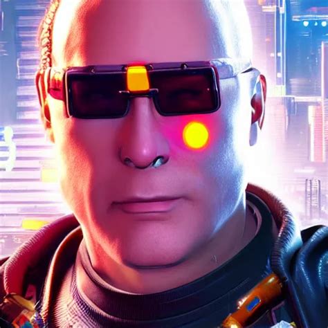 Cyberpunk George Constanza In Cyberpunk 2077 Portrait Stable