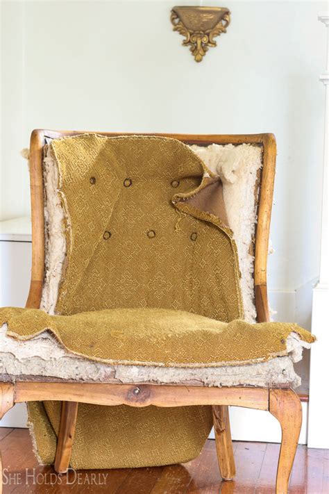 Reupholstering An Antique Chair She Holds Dearly