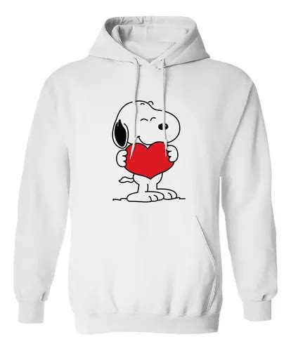 Sudadera Con Gorro Snoopy Corazon Amor Rojo Env O Gratis