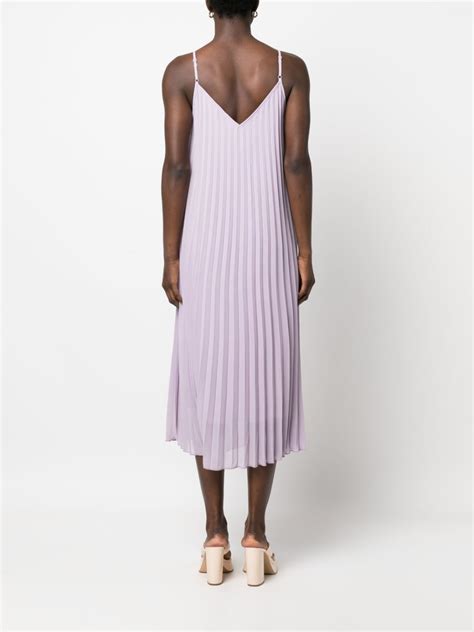 Essentiel Antwerp Doozy Pleated Midi Dress In Purple ModeSens