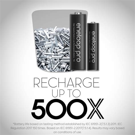 Panasonic Eneloop Pro Aa Nimh Rechargeable High Capacity Batteries 4