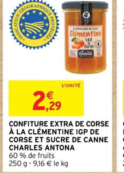 Promo CONFITURE EXTRA DE CORSE À LA CLÉMENTINE IGP DE CORSE ET SUCRE DE