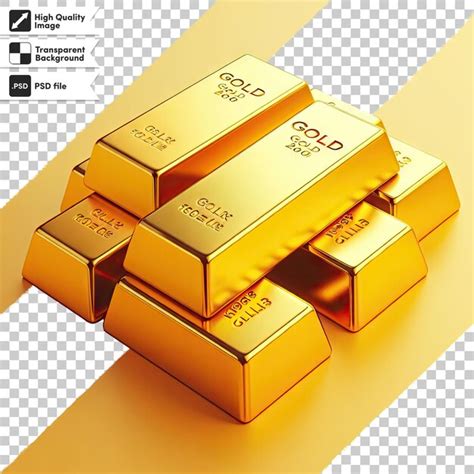 Premium Psd Psd Gold Bars On Transparent Background