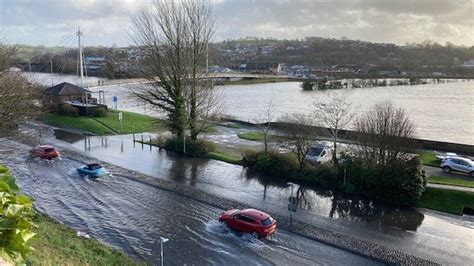 Landslip Warning And Flooding Follow Heavy Rain In Wales Bbc News