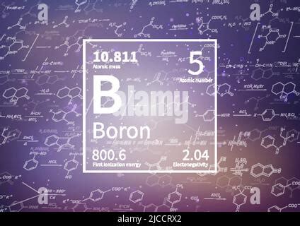 Boron Chemical Element With First Ionization Energy Atomic Mass And