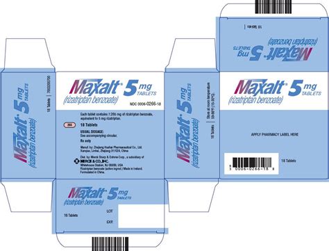 Maxalt - FDA prescribing information, side effects and uses