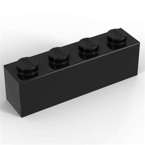 Lego Part 1x4 Brick Black Brick Land