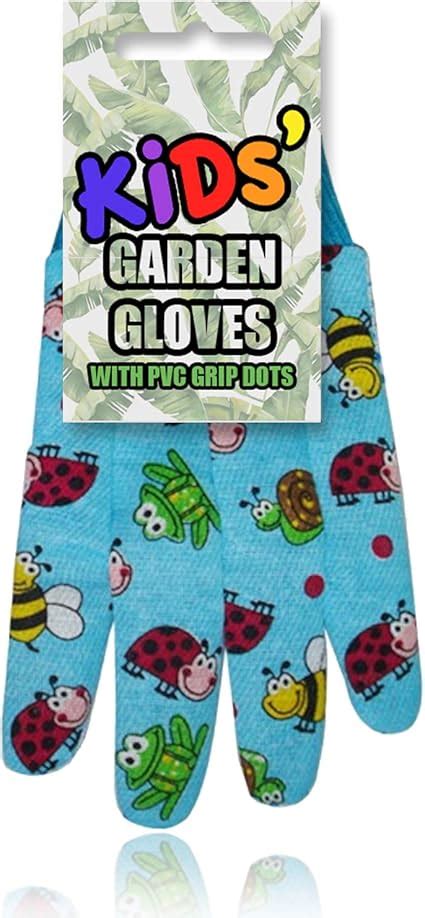 Kids Garden Gloves One Size 3 Years Cotton Childrens Gardening