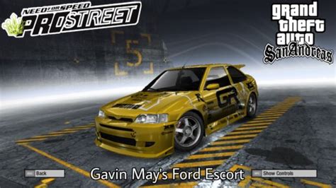 Gta San Andreas Nfs Prostreet Gavin May Ford Escort Paintjob Mod