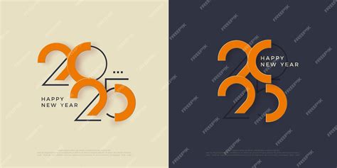 Premium Vector Unique Happy New Year 2025 Design With Modern And