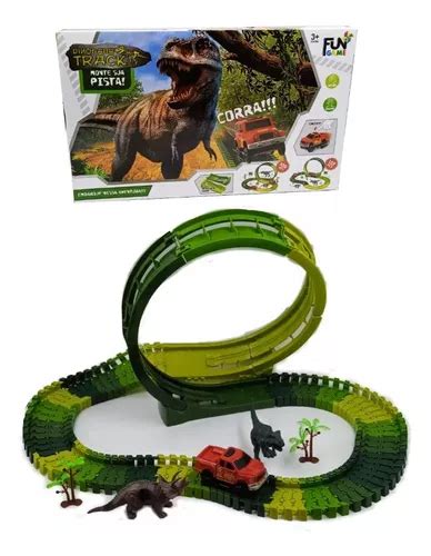 Pista Dinossauro Carrinho Looping 109 Pçs Brinquedo Infantil