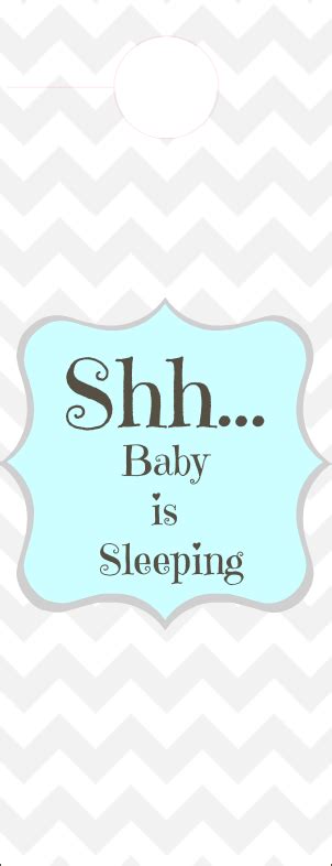 Diy Free Printable Nursery Door Hanger Shhbaby Is Sleeping