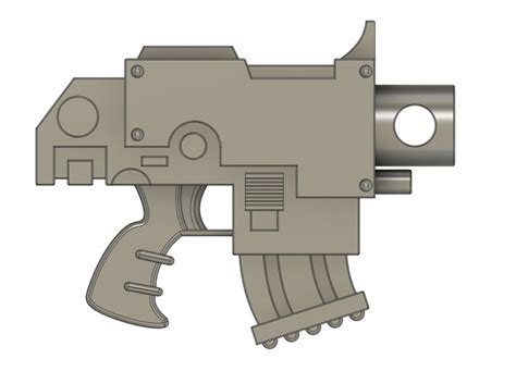 Warhammer 40k Astartes Bolt Pistol 3d Printed Model Etsy