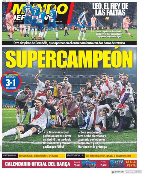 Portadas de los diarios deportivos Más Deporte