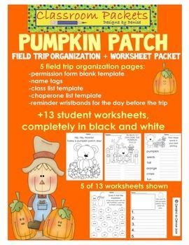 Pumpkin Patch Field Trip Organization And Worksheet Packet Field Trip