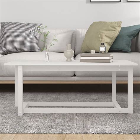 Mad Table Basse Blanc X X Cm Bois Massif De Pin