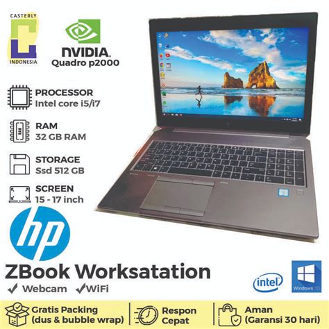 Jual Laptop Hp Zbook G I I Gen Ddr Gb Ssd Tb Nvidia