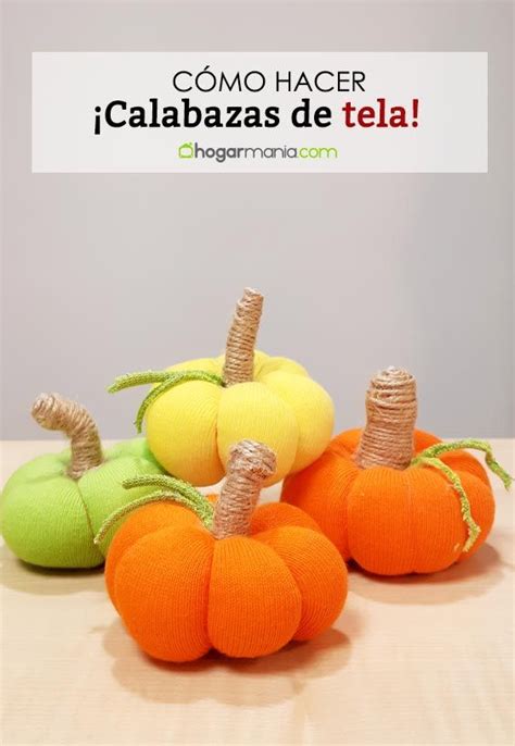 Cómo hacer calabazas de tela con calcetines Manualidades de otoño y