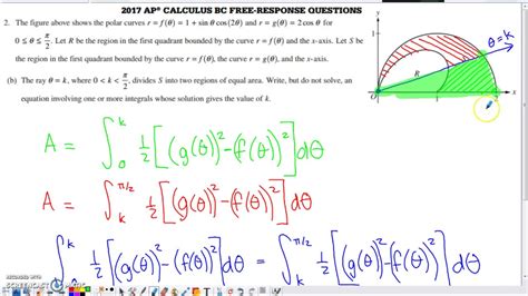 2017 Ap Calculus Bc Free Response 2 Youtube