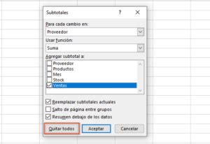 Funci N Subtotales En Excel Usos F Rmula O Sintaxis Y Ejemplos