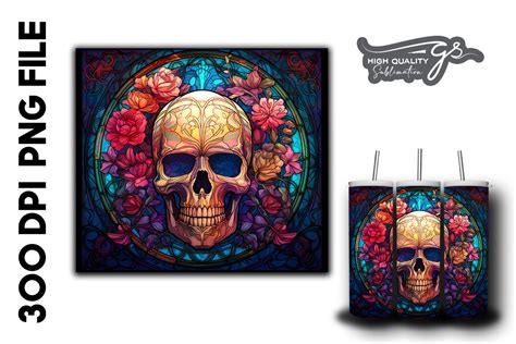 Skull Stained Glass Bundle 24 Graphic By Glamousita Sublimation · Creative Fabrica