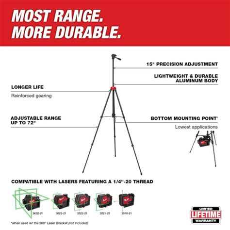 72" Adjustable Laser Level Tripod