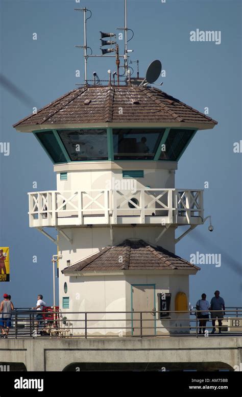 The Tower On The Huntington Beach Pier California Usa Stock Photo Alamy