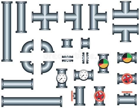 管道和管道配件真实矢量集 向量例证 插画 包括有 é€‚å ˆ ç®¡é äº¤å ‰ è¡œä¸š 200585295
