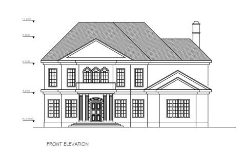 New Single Story House Plan Front Elevation Dwg Net Cad Blocks And Hot Sex Picture