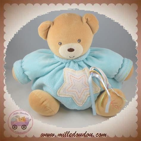 Kaloo Doudou Ours Boule Bleu Bonheur Sos