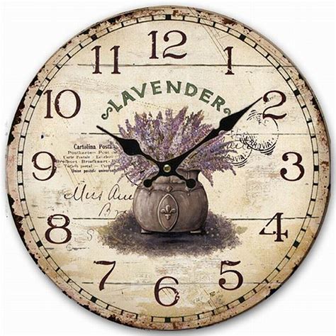 Buy HQF Rustic Wooden Clock Eruner Retro Antique Style 16 Inch Wall