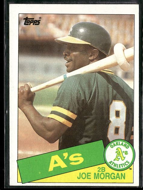 1985 Topps 352 Joe Morgan Oakland Athletics Ebay