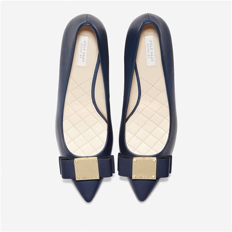 Womens Tali Modern Bow Pumps In Marine Blue Cole Haan