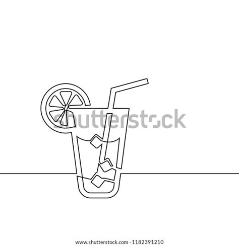 One Continuous Line Drawing Glass Water Stock Vector Royalty Free 1182391210 Shutterstock