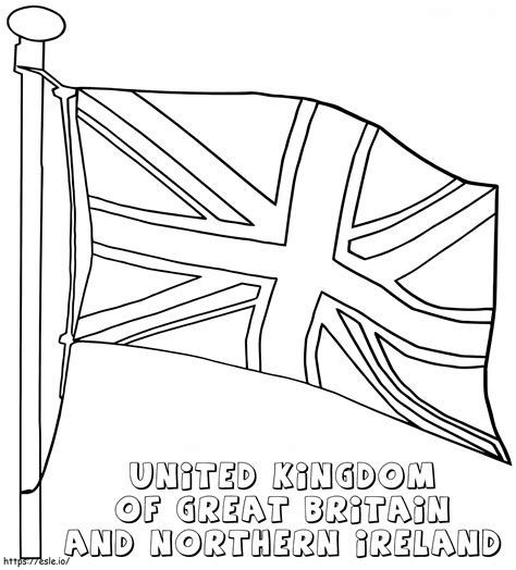 United Kingdom Flag coloring page