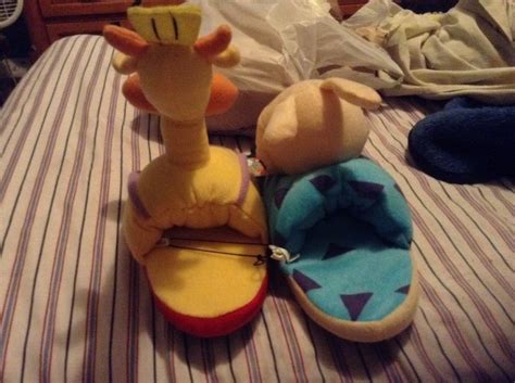 Rocko's Modern Life Plush Slippers Adult Size Large Size 9-10 Nickelodeon Rewind | #1721100574