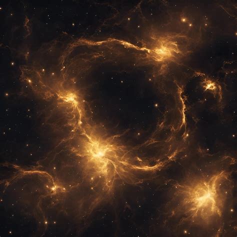 Premium AI Image | Golden Cosmic Galaxy Wallpaper