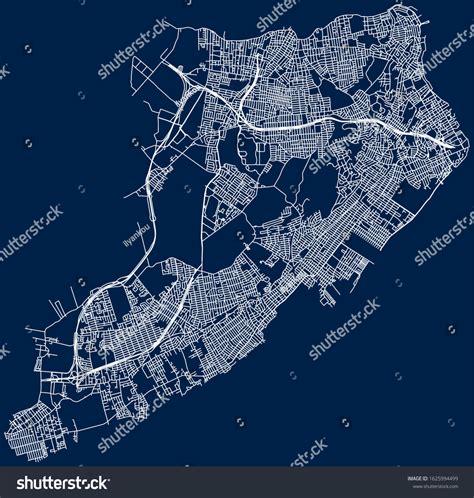 Road Map Of Staten Island Borough New York City Royalty Free Stock